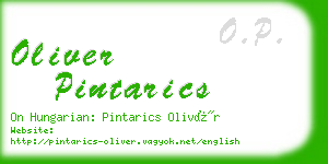 oliver pintarics business card